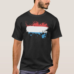 Camiseta Bandeira Nacional do Luxemburgo para as mulheres