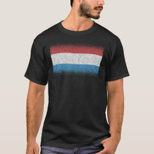 Camiseta Bandeira Nacional do Luxemburgo para as mulheres