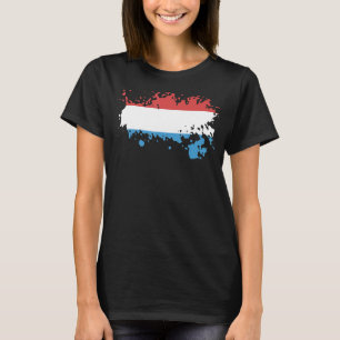 Camiseta Bandeira Nacional do Luxemburgo para as mulheres