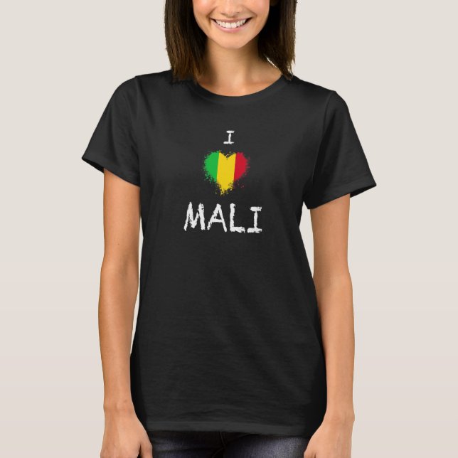 Camiseta Bandeira Nacional do Mali para homens e mulheres 3 (Frente)