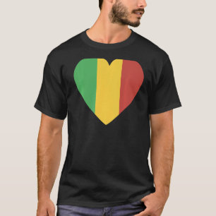 Camiseta Bandeira Nacional do Mali souvenir para homens 1