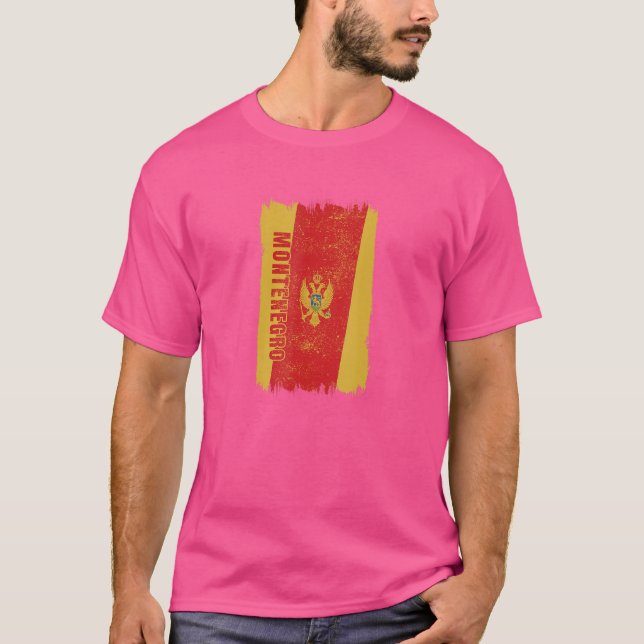 Camiseta Bandeira Nacional do Montenegro Viagem (Frente)