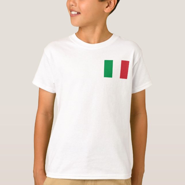 Camiseta Bandeira nacional do mundo de Italia (Frente)