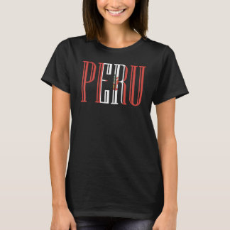 Camiseta Bandeira Nacional do Peru souvenir para homens mul