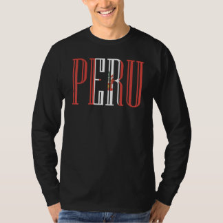 Camiseta Bandeira Nacional do Peru souvenir para homens mul