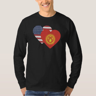 Camiseta Bandeira Nacional do Quirguistão souvenir para hom