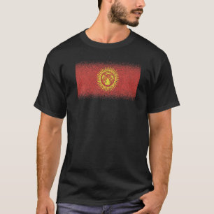Camiseta Bandeira Nacional do Quirguistão souvenir para mul