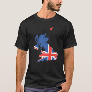 Camiseta Bandeira nacional do souvenir britânico para homen