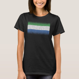 Camiseta Bandeira Nacional do Souvenir da Serra Leoa para h