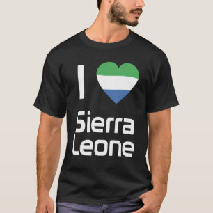 Camiseta Bandeira Nacional do Souvenir da Serra Leoa para h