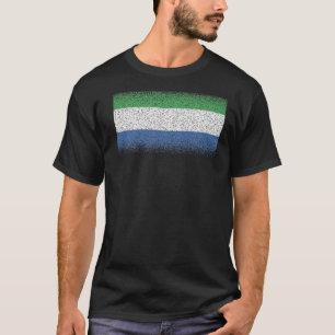 Camiseta Bandeira Nacional do Souvenir da Serra Leoa para h
