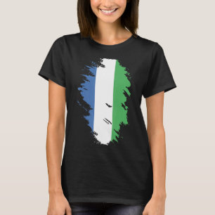 Camiseta Bandeira Nacional do Souvenir da Serra Leoa para h