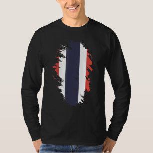 Camiseta Bandeira Nacional do souvenir da Tailândia para ho