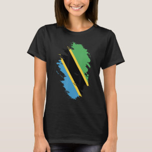 Camiseta Bandeira Nacional do souvenir da Tanzânia para hom
