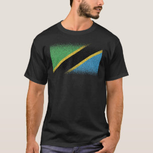 Camiseta Bandeira Nacional do souvenir da Tanzânia para hom