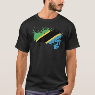Camiseta Bandeira Nacional do souvenir da Tanzânia para hom
