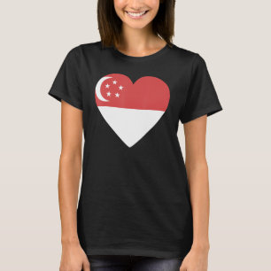 Camiseta Bandeira Nacional do souvenir de Singapura para mu