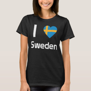 Camiseta Bandeira Nacional do souvenir de Suecias para home