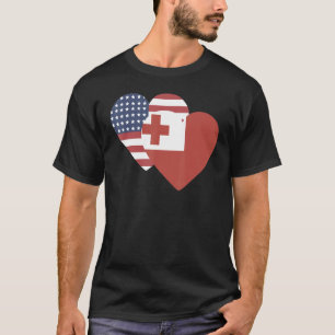 Camiseta Bandeira Nacional do souvenir de Tonga para homens