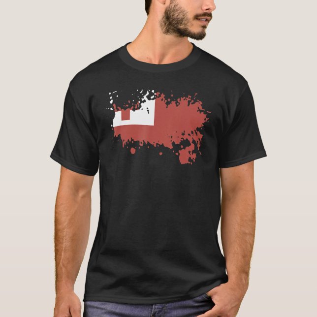 Camiseta Bandeira Nacional do souvenir de Tonga para homens (Frente)