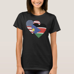 Camiseta Bandeira Nacional do Souvenir do Sudão do Sul para