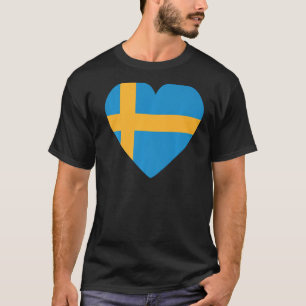 Camiseta Bandeira nacional do souvenir Suecia para homens 3
