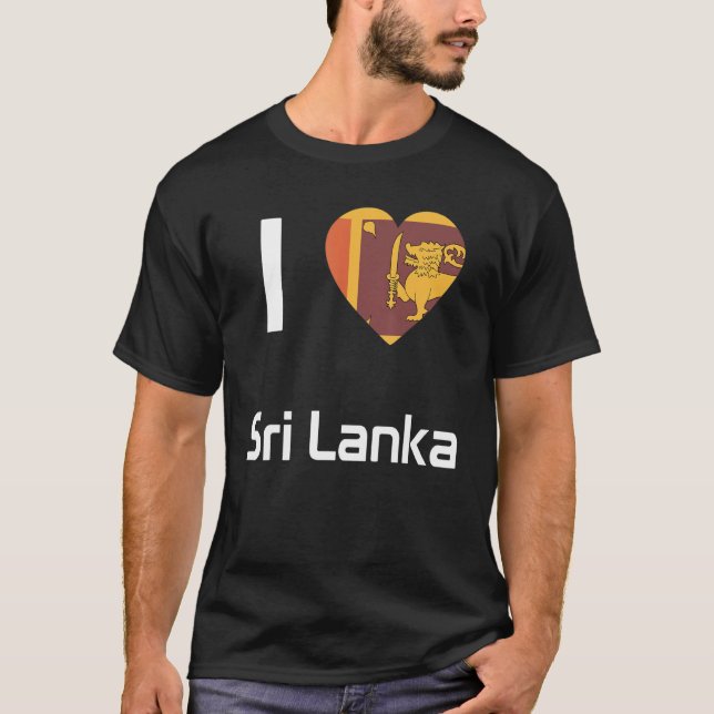 Camiseta Bandeira Nacional do Sri Lanka para homens (Frente)