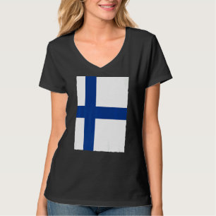 Camiseta Bandeira Nacional Finlandesa Da Finlândia