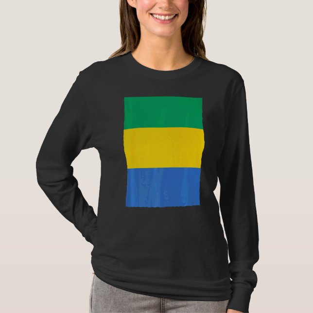 Camiseta Bandeira Nacional Gabão (Frente)