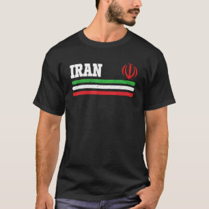 Camiseta Bandeira Nacional Retro Iraniana Orgulho do Irã