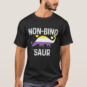 Camiseta Bandeira Não Binária Sinalizador Não Binossauro Or
