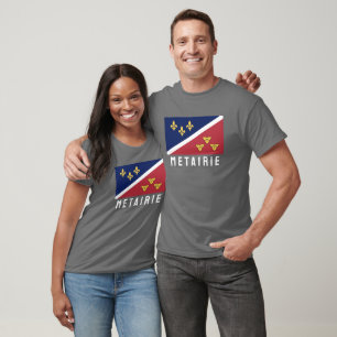 Camiseta Bandeira (não oficial) de Metairie, Louisiana