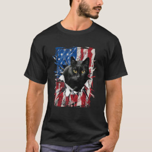 Camiseta Bandeira Negra Patriótica Torna Americana Bandeira
