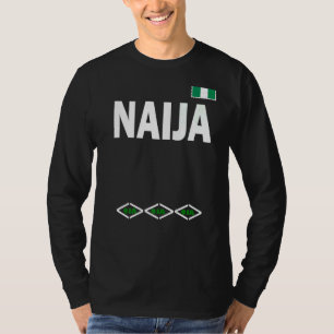 Camiseta Bandeira nigeriana no coração 9ja patriota Naija n