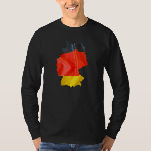Camiseta Bandeira No Meu Mapa Alemanha Mapa E Bandeira