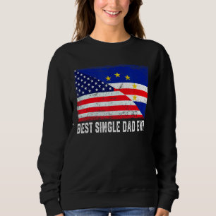Camiseta Bandeira Norte-Americana Cabo Verde Melhor Pai De 