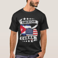 Bandeira norte-americana e cubana Half Cuban metad
