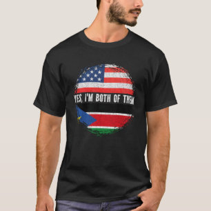 Camiseta Bandeira norte-americana Half South Sudanese
