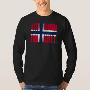 Camiseta Bandeira Norueguesa Dia 17 de maio Cruz Nórdica