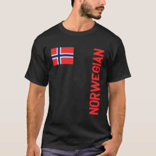 Camiseta Bandeira Norueguesa E Raízes Da Noruega