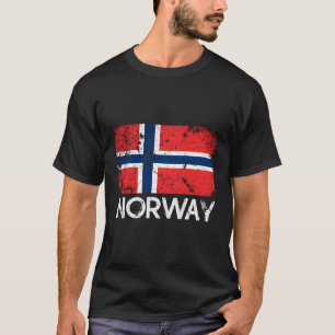 Camiseta Bandeira Norueguesa Fabricada Na Noruega