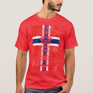 Camiseta Bandeira Norueguesa Mjlnir