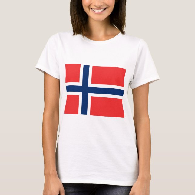 Camiseta Bandeira norueguesa (Noruega) (Frente)