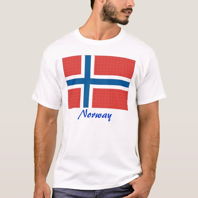 Camiseta Bandeira norueguesa/Noruega (Frente)