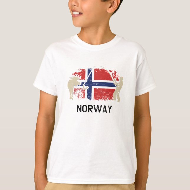 Camiseta Bandeira norueguesa, Noruega (Frente)