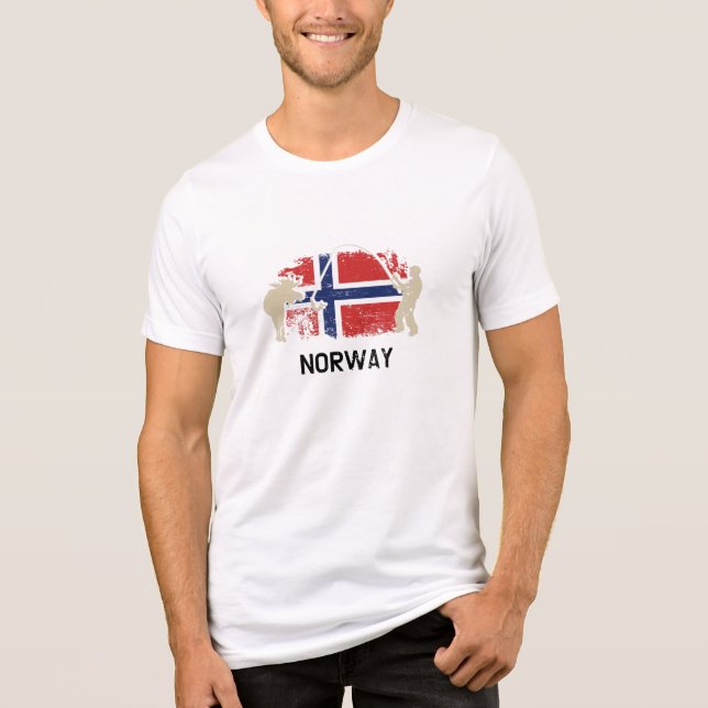 Camiseta Bandeira norueguesa, Noruega (Frente)