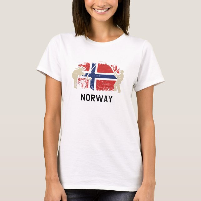 Camiseta Bandeira norueguesa, Noruega (Frente)