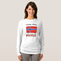 Bandeira Norueguesa Noruega Personalização Preta