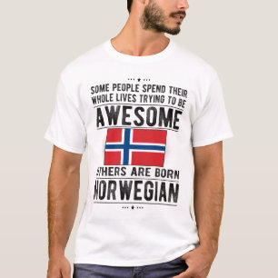 Camiseta Bandeira Norueguesa Patrimônio Norueguês Raízes