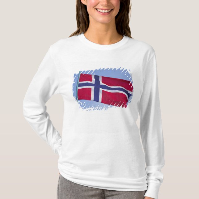 Camiseta bandeira norueguesa RF) (Frente)